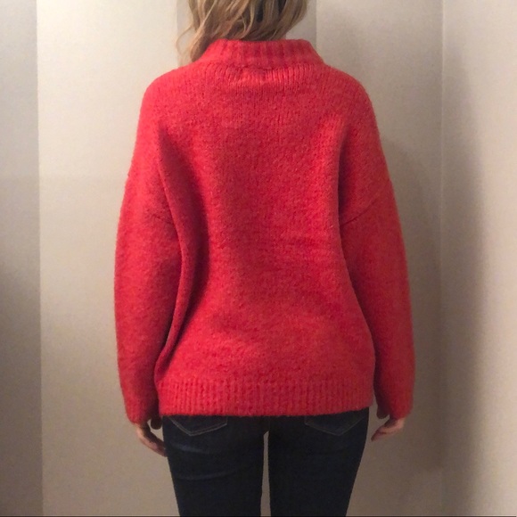 MICHELLE NICOLE Rich Red Crew Neck Warm Knit Sweater - Picture 4 of 8